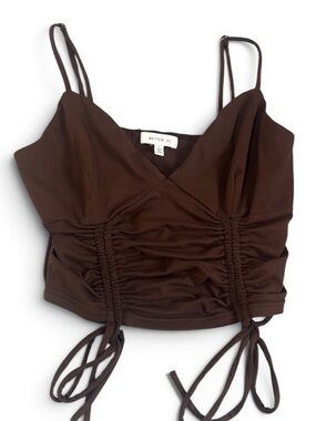 Brown crop top